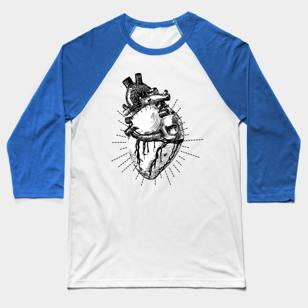 Heart Baseball T-Shirt by Artristahx